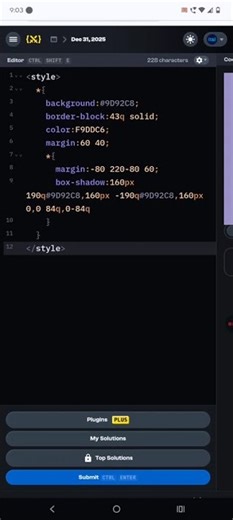CSS Battle Daily Targets December 31, 2025