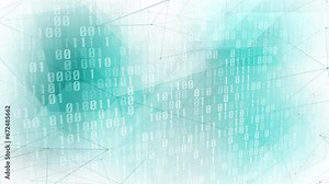 Cyber chaos composition dynamic composition portraying chaos and complexity of artificial intelligence, cyber security, and data analysis through interconnected lines and flowing patterns