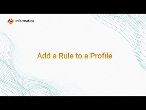 Adding a Rule to a Profile in the Developer Tool