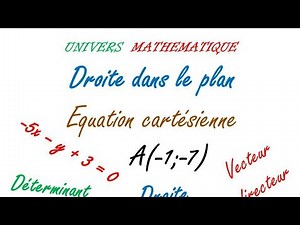 Équation cartésienne d' une droite ds la plan