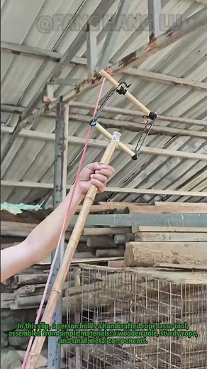 DIY Rope Lasso Tool: Homemade for Farm Animal Handling #Shorts #DIYToolMaking #HomemadeFarmEquipment