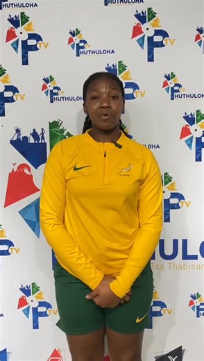 We have a springbok lady in the building🏈🤪 #rugby #springboks #phuthulohatv | Phuthuloha TV