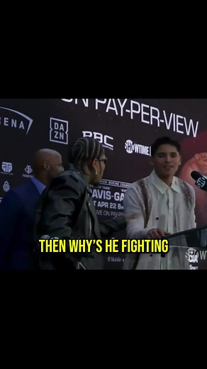 This moment between Tank & Ryan 😂 (via @Showtime Boxing) #gervontadavis #tankdavis #gtd #ryangarcia #davisgarcia #boxing