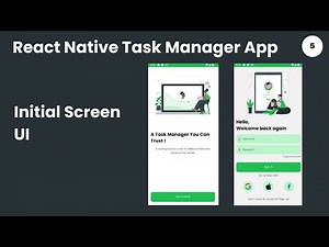 React Native Task Manager App Initial Screen UI Design | Download Free Code