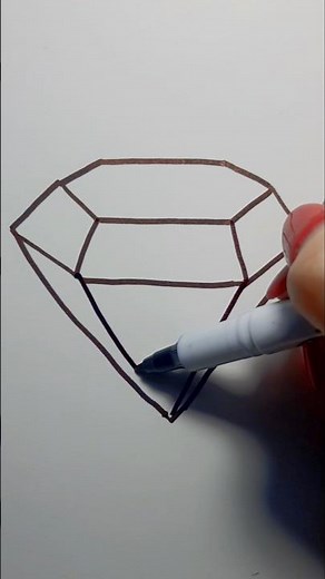 Easy Diamond Drawing Tutorial| #howtodraw #art