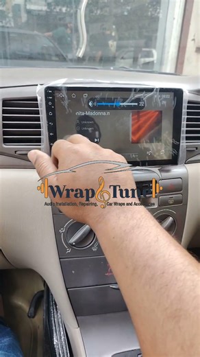 Toyota Android panel installed and review Wrap&Tune Lahore Airport road 0302-9662336