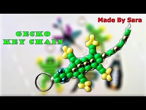 Beads Gecko Key Chain