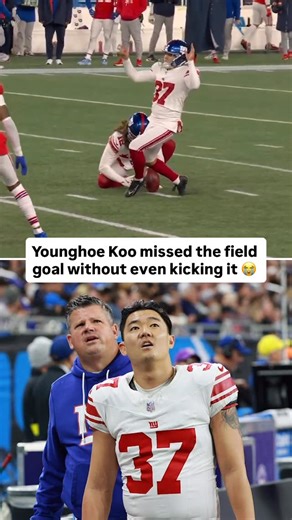 Who Likes Sports? on Instagram: "Younghoe Koo missed everything on this 47 yard field goal attempt  #younghoekoo #giants #patriots #kicker #fieldgoal #nfl #football #damn #lol #funny #wild #bruh #how #toe #nah #lmao #hilarious #lowlights #newenglandpatriots #nygiants #gmen #bigblue #wow #bro #lmfao #viral #explore"