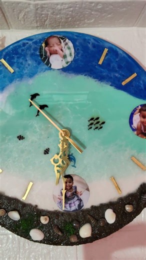 12 inch resin wall clock 😍 #resinclock #shortsfeed #shorts