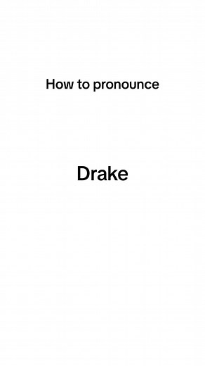 How to pronounce: Drake. If you have trouble pronouncing a difficult word, please leave it in the comment section. #pronunciation #pronunciations #howtopronounce #drake #pronunciationchallenge #pronounciation