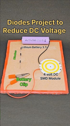 Make Diodes Project to Reduce DC Voltage ⚡️ #simpleproject #shorts #ytshorts