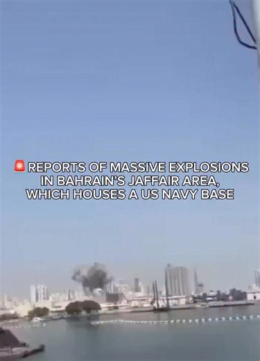 🚨BREAKING: REPORTS OF MASSIVE EXPLOSIONS IN BAHRAIN’S JAFFAIR AREA, WHICH HOUSES A US NAVY BASE! Pray for our service members🙏🏾 | David J Harris Jr.