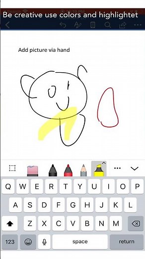 How to add a hand drawing on microsoft word using iphone app