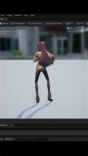 Unreal 5 dynamic bone simulation test