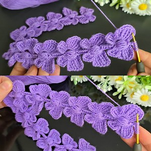 Super Beautiful !! ~`~ super easy crochet butterfly headband , bag handle model online tutorial | Crochet knitting love