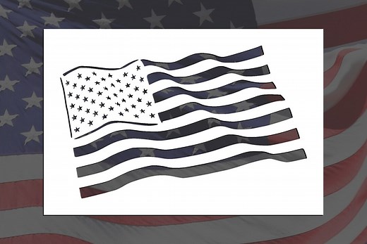 American Flag Reusable Stencil (many Sizes) - Etsy