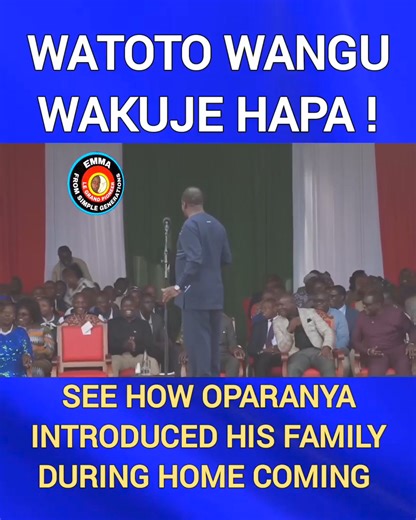 10K reactions · 874 shares | ️If you are not married, you will learn something from this introduction. Watch keenly and listen to what people said when Oparanya was introducing his children during home coming. #Oparanya | Emmanuel Angachi | Facebook