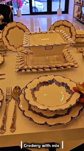 Luxury Gold Dinner Set Collection |Tableware for Royal Dining ✨🍽️ #crockery #home #shorts #viral