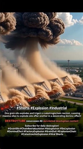 ⭐ Grain Silo EXPLOSION Chain Reaction Destroys 10 Silos
