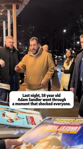 Last night, 58 year old Adam Sandler went through a moment that shocked everyone