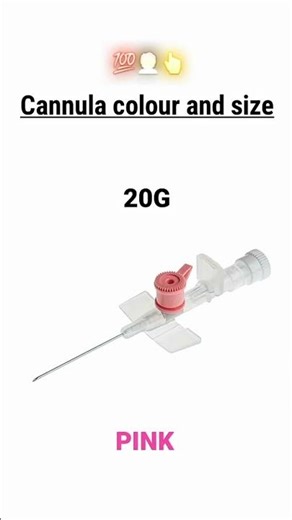 Iv Cannula Size and Colour| Color code #shorttrick #mnemonics #cannula #ivcannula #nursing #shorts