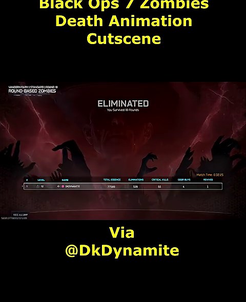 Black Ops 7 Zombies Death Animation Cutscene Gameplay Ashes of the Damned (BO7 Zombies gameplay)