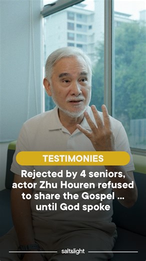 When four families he invited to an evangelistic meeting stood him up, actor Zhu Houren thought he just didn't have the gift to share the Gospel with the elderly. Then God spoke to him: "Some people don't have time to wait. You have to share the Gospel immediately." #saltandlight #saltandlightsg #zhuhouren #朱厚任 | saltandlight.sg