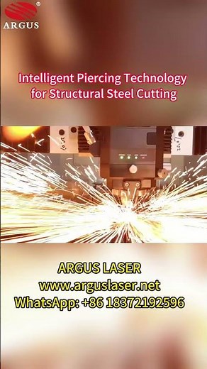 ARGUS LASER Intelligent Piercing - Fastest Structural Steel Cutting #LaserTech #Automation
