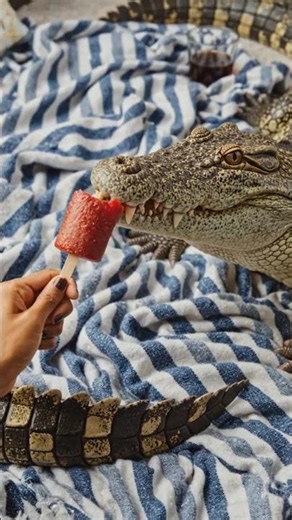 Crocodile 🐊 eating popsicle 🍡🍭🍧