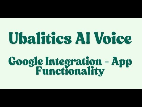 Google Integration Application Functionality