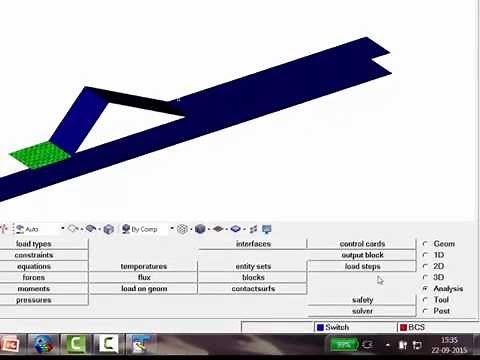 Abaqus contact example (How to handle Chattering of contact) using Hypermesh Preprocessor