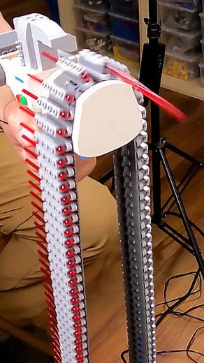 LEGO Chain Gun - Part 4. Motorized with 150 rounds. #lego #chaingun #springloaded