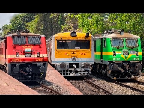 🔥Different Model EMU Local + Express Trains + Powerful Freight Trains of South Eastern Railway