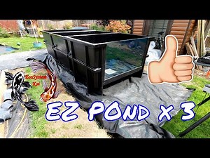 **3 x EZ PONDS** New Tanks arrive, Starting the pipe work to the NEXUS 320, Koi tank with window....