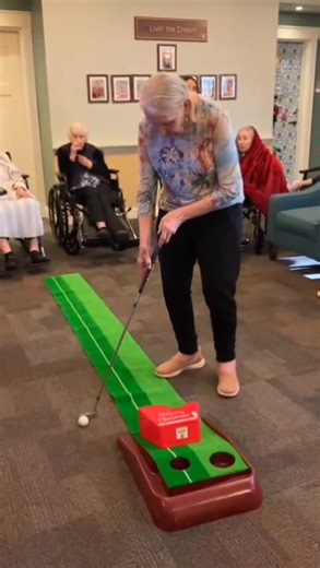 The intergenerational programs are a beautiful way of connecting our residents with younger generations and have so much fun at so many levels and aspects. Here we have our resident Nora having a beautiful moment with a UCSB AKZBUDDY volunteer while playing golf!! #changinglives #intergenerational #alzbuddy #golfingforfun ✨🙏💜💜🏌️🏌️‍♀️⛳🏌️🏌️‍♀️💜💜🙏✨ | Oak Cottage of Santa Barbara Memory Care