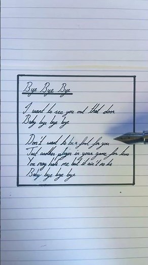 Bye Bye Bye - NSYNC (Lyrics)