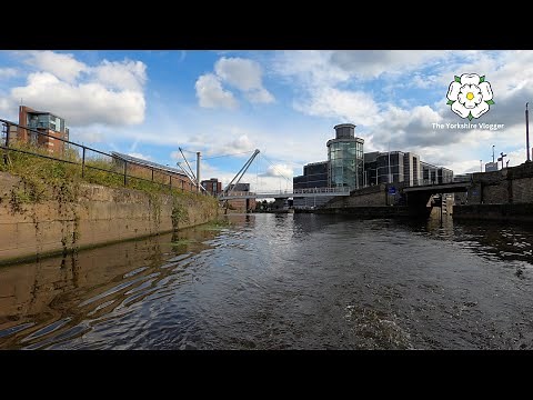 Water Taxi Ride along the River Aire in LEEDS, West Yorkshire.