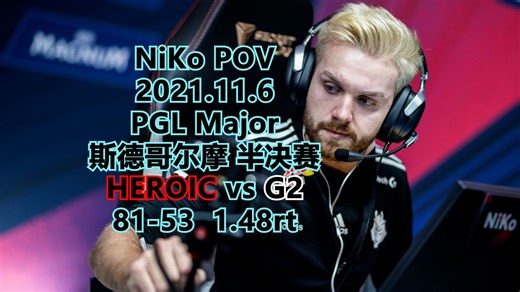【CS:GO】NiKo POV 2021.11.6 PGL Major Stockholm 半决赛 HEROIC vs G2