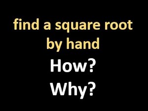 find a square root by hand