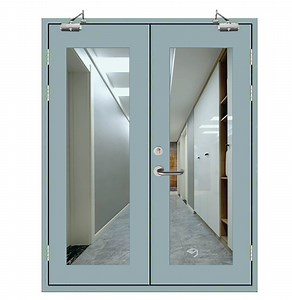 [Hot Item] Double Leaf Swing Open Fire Rated Glass Door Glazed Panel Gate