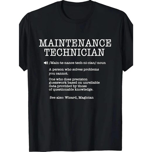 Maintenance Technician Definition Graphic T-shirt, Funny Repairmen Gift, Repairman Hoodie, Power Technician Crewneck Sweater - Etsy
