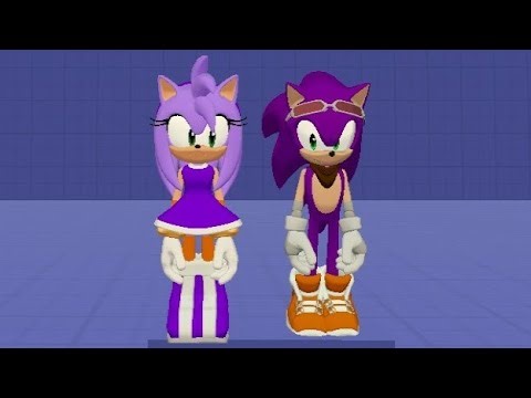 Purple Sonic and Purple Amy do test dances at Prisimic's (VRChat Mobile)