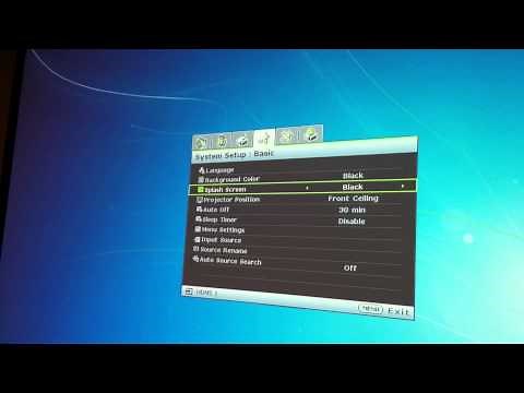 Benq W1070 Settings Menu Walkthrough