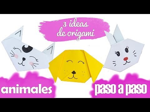 3 IDEAS FÁCILES DE ORIGAMI - ESPECIAL NIÑOS - ANIMALES