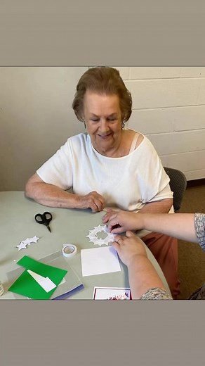 Today’s “Christmas in July” consisted of making beautiful cards with “Kitty Mae Krafts”, listening to our favorite Christmas music, enjoying a pecan cobbler w/ homade vanilla, Blue Bell ice cream, even put a Santa puzzle together and a special game of “Find the Christmas Gnome” (He will hide again tomorrow ) Lots of Christmas cheer and laughter filled the room!!❤️ | Talladega Springs Senior Center | Facebook