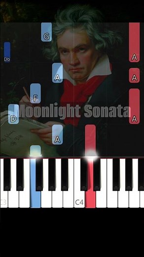 Beethoven - Moonlight Sonata | EASY Piano Tutorial #beethoven #piano #pianotutorial #pianocover