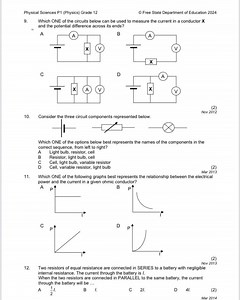 Physical Sciences P1 (Physics) Grade 12© Free State Department... | Filo