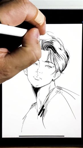 drawing eda on Instagram: "Dry texture + clean line — the perfect pair. This Procreate Brush Set includes both my Dry Ink Brush and Basic Ink Pen for a complete drawing workflow. 👉 Brush link in profile #draw #procreate #procreatebrushes #brushset #dryink #lineart #illustration"