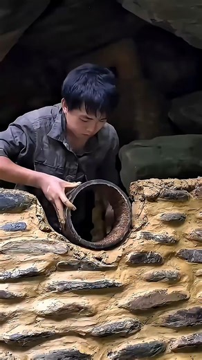 292K views · 5.2K reactions | With great skill. The man build a shelter under a giant rock cave #survival #campping #outdoors | Kaleb Mountain life | Facebook