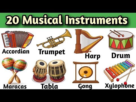 20 Musical Instruments Name || Musical Instruments with Pictures || #musicalinstruments